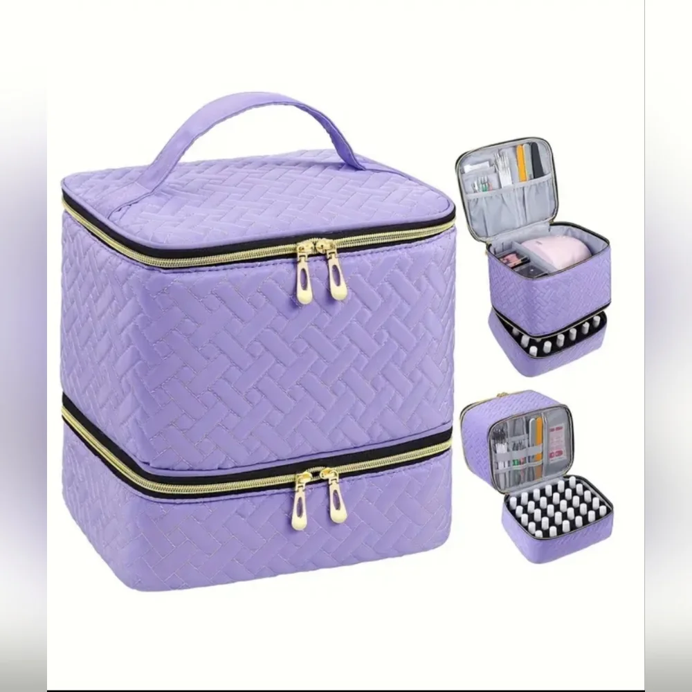 Purple Quilted Storage Organizer